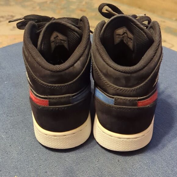 Jordan 1 Mid Multi-Color Swoosh Black (GS) 6Y woman's 7.5 - Picture 6 of 12